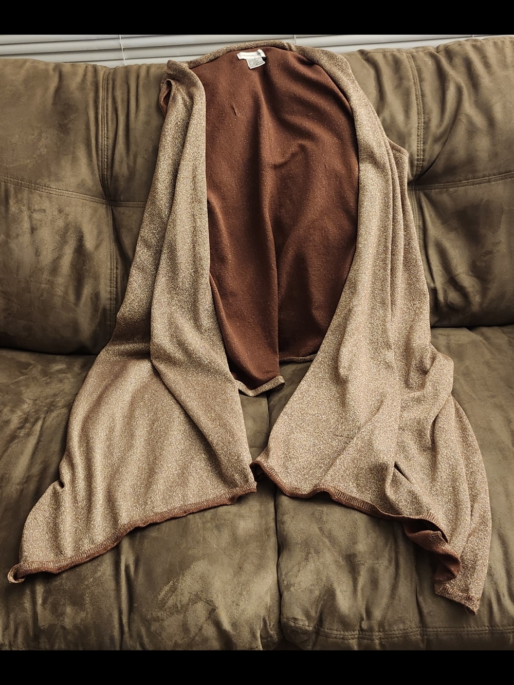 Newport News Metallic Bronze Knit Cardigan